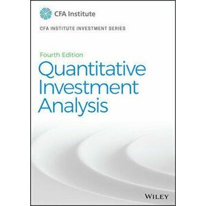 Quantitative Investment Analysis, Hardcover - *** imagine