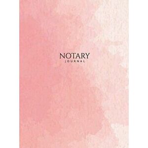 Notary Journal: Hardbound Public Record Book for Women, Logbook for Notarial Acts, 390 Entries, 8.5" x 11", Pink Blush Cover - *** imagine