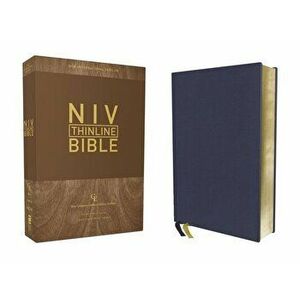 Niv, Thinline Bible, Genuine Leather, Buffalo, Blue, Red Letter Edition, Comfort Print, Leather - *** imagine