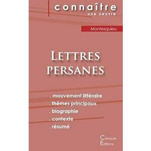 Fiche de lecture Lettres persanes de Montesquieu (analyse littéraire de référence et résumé complet), Paperback - *** imagine