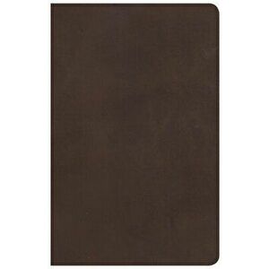 CSB Large Print Personal Size Reference Bible, Brown Genuine Leather, Leather - *** imagine