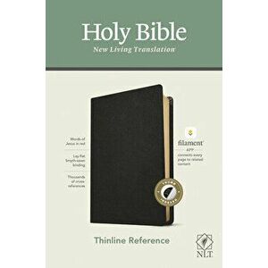 NLT Thinline Reference Bible, Filament Enabled Edition (Red Letter, Genuine Leather, Black, Indexed), Leather - *** imagine