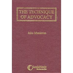 Munkman: The Technique of Advocacy. New ed, Hardback - John Munkman imagine