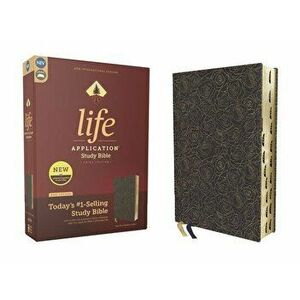 Niv, Life Application Study Bible, Third Edition, Bonded Leather, Navy Floral, Red Letter, Thumb Indexed, Bonded Leather - *** imagine