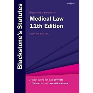 Blackstone's Statutes on Medical Law. 11 Revised edition, Paperback - *** imagine