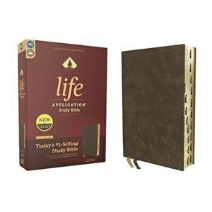 Niv, Life Application Study Bible, Third Edition, Bonded Leather, Brown, Red Letter, Thumb Indexed, Bonded Leather - *** imagine