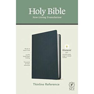 NLT Thinline Reference Bible, Filament Enabled Edition (Red Letter, Genuine Leather, Blue), Leather - *** imagine