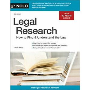 Legal Research: How to Find & Understand the Law, Paperback - Editors Of Nolo imagine