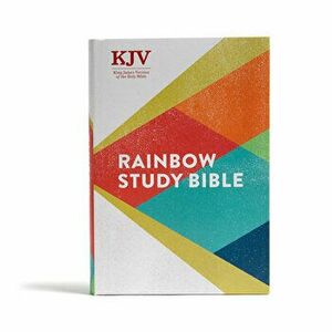 KJV Rainbow Study Bible, Hardcover: Ribbon Marker, Color-Coded Text, Smythe Sewn Binding, Easy to Read Bible Font, Bible Study Helps, Full-Color Maps imagine
