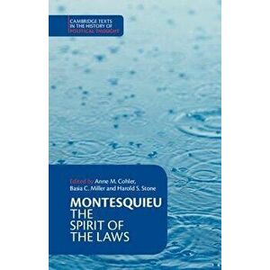 Montesquieu: The Spirit of the Laws, Paperback - Charles De Secondat Montesquieu imagine