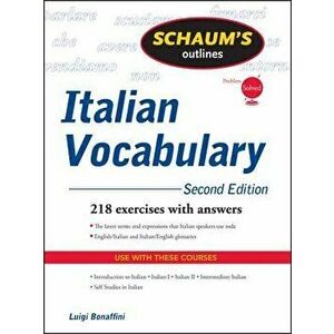 Schaum's Outline of Italian Vocabulary, Paperback - Luigi Bonaffini imagine
