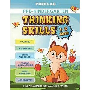 Thinking Skills Pre-K Toddler Workbook 1-3 Years Prek Age 1 2 3, Paperback - Prek Lab imagine