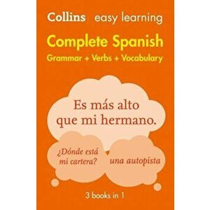 Easy Learning Spanish Complete Grammar, Verbs and Vocabulary (3 books in 1), Paperback - *** imagine