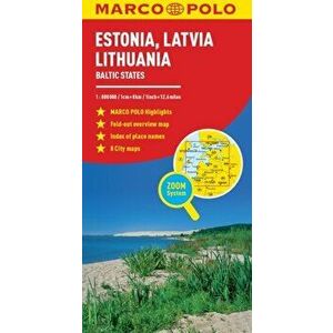 Estonia, Latvia, Lithuania Marco Polo Map - *** imagine