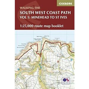 South West Coast Path Map Booklet - Vol 1: Minehead to St Ives. 1: 25, 000 OS Route Mapping, Paperback - Paddy Dillon imagine