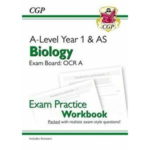 New A-Level Biology: OCR A Year 1 & AS Exam Practice Workbook - includes Answers, Paperback - *** imagine