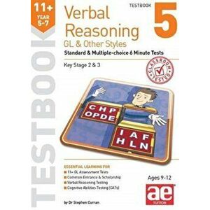11+ Verbal Reasoning Year 5-7 GL & Other Styles Testbook 5. Standard & Multiple-choice 6 Minute Tests, Paperback - Nicholas Geoffrey Stevens imagine