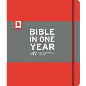 NIV Journalling Bible in One Year. Red, Hardback - New International Version imagine