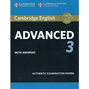 Cambridge English Advanced 3 Student's Book with Answers, Paperback - *** imagine