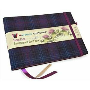 Guest Book - Kinloch Anderson Thistle Tartan cloth. Waverley Scotland Genuine Tartan Commonplace Series (16cm x 24cm), Hardback - *** imagine