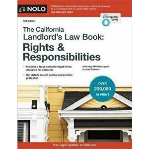 The California Landlord's Law Book: Rights & Responsibilities, Paperback - Nils Rosenquest imagine
