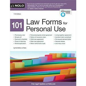 101 Law Forms for Personal Use, Paperback - Nolo Editors imagine