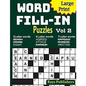 Large Print Word Fill-in Puzzles 2, Paperback - Rays Publishers imagine