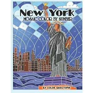 New York Mosaic Color By Number: Coloring Book for Adults, Paperback - Color Questopia imagine