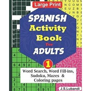 SPANISH Activity Book for ADULTS; 1, Paperback - Jaja Books imagine