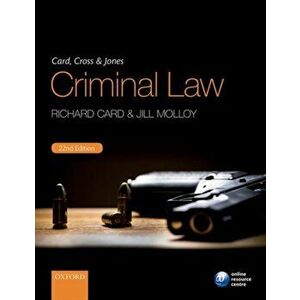 Card, Cross & Jones Criminal Law, Paperback - Jill Molloy imagine