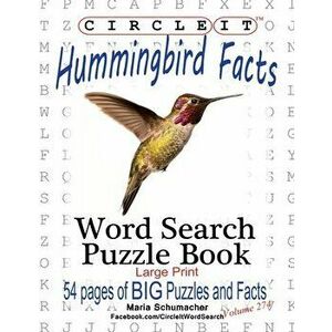 Circle It, Hummingbird Facts, Word Search, Puzzle Book, Paperback - *** imagine