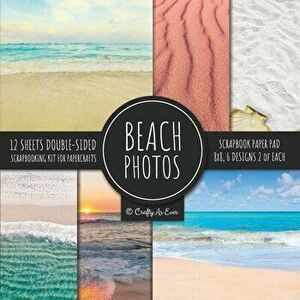Beach Photos Scrapbook Paper Pad 8x8 Scrapbooking Kit for Papercrafts, Cardmaking, DIY Crafts, Summer Aesthetic Design, Multicolor - *** imagine