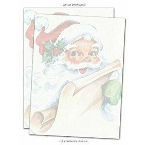 Vintage Santa Claus Stationary Paper: Christmas Themed Letterhead Paper, Set of 25 Sheets for Writing, Flyers, Copying, Crafting, Invitations, Party, , imagine