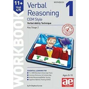 11+ Verbal Reasoning Year 4/5 CEM Style Workbook 1. Verbal Ability Technique, Paperback - Autumn McMahon imagine