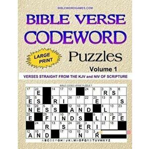 Bible Verse Codeword Puzzles Vol.1: 60 New Bible Verse Codeword Puzzles in Large Print Paperback, Paperback - Gary W. Watson imagine