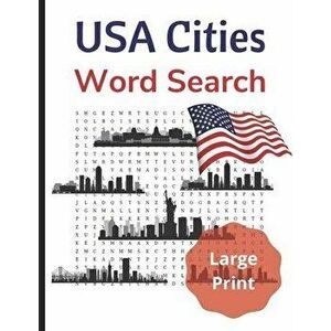 USA Cities Word Search: Large Print Puzzle Book for Adults and Teens, Paperback - Figure It Out Media imagine
