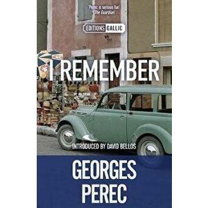 I Remember, Paperback - Georges Perec imagine