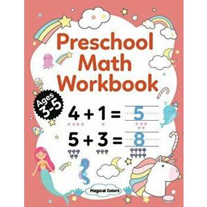 Preschool Math Workbook, Paperback - Magical Colors imagine