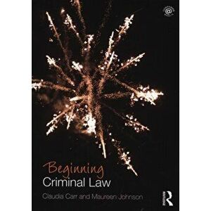 Beginning Criminal Law, Paperback - *** imagine