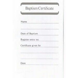 Baptism Certificate Book B5, Paperback - *** imagine