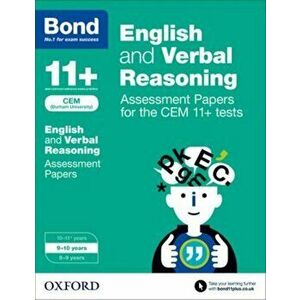 Bond 11+: English and Verbal Reasoning: Assessment Papers for the CEM 11+ tests. 9-10 years, Paperback - *** imagine