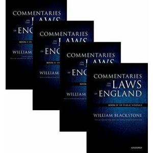 The Oxford Edition of Blackstone's: Commentaries on the Laws of England: Book I, II, III, and IV Pack, Paperback - William Blackstone imagine