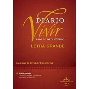 Biblia de Estudio del Diario Vivir Rvr60, Letra Grande (Letra Roja, Tapa Dura, ndice), Hardcover - Tyndale imagine