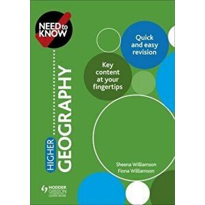 Need to Know: Higher Geography, Paperback - Fiona Williamson imagine