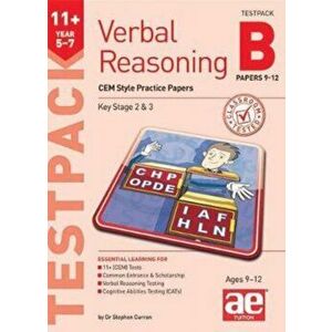 11+ Verbal Reasoning Year 5-7 CEM Style Testpack B Papers 9-12. CEM Style Practice Papers - Katrina MacKay imagine