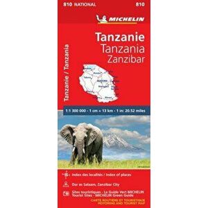 Tanzania & Zanzibar - Michelin National Map 810. Map, Paperback - *** imagine