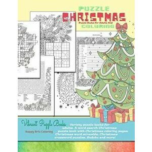 CHRISTMAS puzzle books for adults and coloring. Variety puzzle books for adults. A word search Christmas puzzle book with Christmas coloring pages, Ch imagine