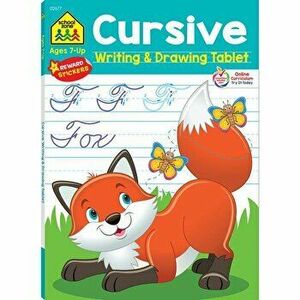 Cursive Writing & Drawing Tablet, Paperback - Zone Staff School imagine