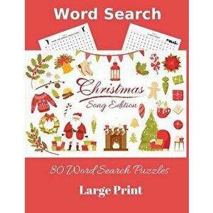 Word Search Christmas Song Edition: 80 Word Search Puzzles, Large Print, Paperback - *** imagine
