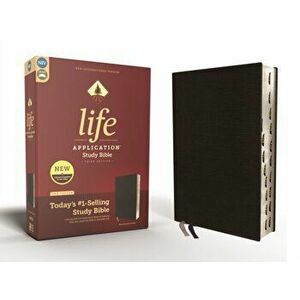 Niv, Life Application Study Bible, Third Edition, Bonded Leather, Black, Indexed, Red Letter Edition, Hardcover - Zondervan imagine